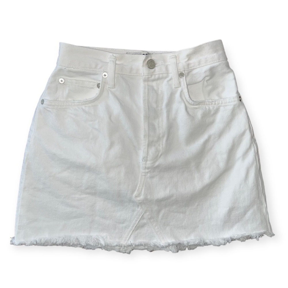 Agolde White Quinn Denim Skirt size 25